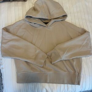 Zara Tan Cropped Hoodie